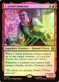 NM Foil J. Jonah Jameson, MTG, Marvel's Spider-Man, Magic the Gathering, 81 - Image 1