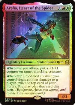 NM Foil Arana, Heart of the Spider, MTG, Marvel's Spider-Man, Magic, 123 - Image 1
