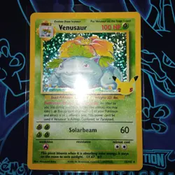 Pokemon TCG Celebrations Venusaur Holo 15/102 25th Stamped Card Nm - Image 3