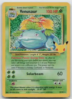 Pokemon - Venusaur 15/102 Holo - Celebrations: Classic Collection - NM - Image 1