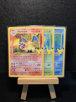 Pokemon - Charizard 4/102 + Venusaur 15/102 + Blastoise 2/102 - Celebrations NM - Image 1