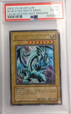 2002 YU-GI-OH! LOB-LEGEND OF BLUE EYES WHITE DRAGON BLUE-EYES WHITE DRAGON PSA 6 - Image 1