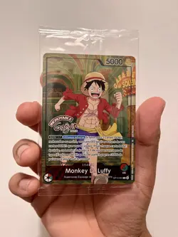 One Piece Card French Luffy Op13-001 X Musee Grevin Promo New - Image 1