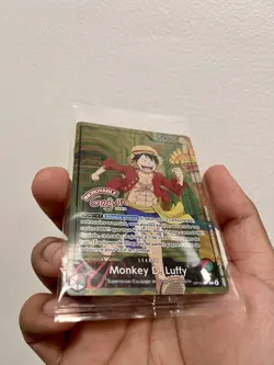 One Piece Card French Luffy Op13-001 X Musee Grevin Promo New - Image 3