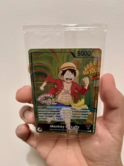 One Piece Card French Luffy Op13-001 X Musee Grevin Promo New - Image 4