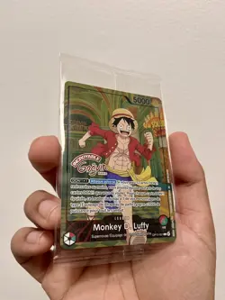 One Piece Card French Luffy Op13-001 X Musee Grevin Promo New - Image 5