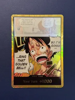 One Piece Gold DON!! OP15 Luffy Golden Bell - Adventure On Kamis Island NM - Image 1