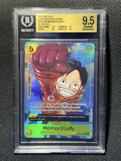 Bandai Monkey D. Luffy OP07-109 SR Alt Art Foil 2024 BGS 9.5 - Image 1
