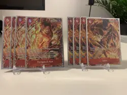 One Piece TCG Illustration Box Vol. 5 Ace And Sabo English Cards (x4 of each) - Image 1