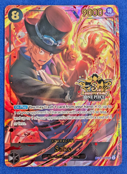 Sabo (SEC) - OP07-118 - Japanese 3rd Anniversary Stamp - One Piece TCG English - Image 1