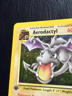 Aerodactyl 1st Edition Pokemon Fossil #16/62 Holo Rare HP/DMG 1999 - Image 2
