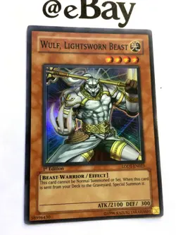 YUGIOH - WULF, LIGHTSWORN BEAST - 1ST ED - LODT-EN023 - SUPER RARE - NEAR MINT - Image 2