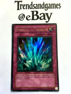 YUGIOH - TORRENTIAL TRIBUTE - ULTRA RARE - EXCELLENT - DB1-EN228 DARK BEGINNING - Image 1