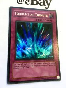 YUGIOH - TORRENTIAL TRIBUTE - ULTRA RARE - EXCELLENT - DB1-EN228 DARK BEGINNING - Image 2