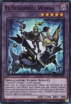Yugioh El Shaddoll Winda RA04-EN052 Super Rare 1st Edition NM - Image 1