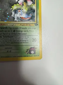 Pokemon TCG Erika's Venusaur Gym Challenge 4 Holo Unlimited Rare Card MP - Image 3