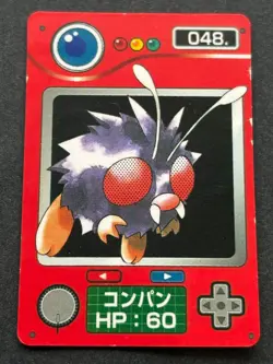 Venonat NO.048 Pokemon Zukan Pokedex mini card Pokemon Anime Japanese Nintendo - Image 1