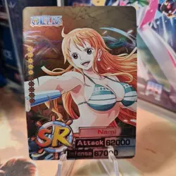 ONE PIECE TCG Card - Manga Anime Full Art - SR HOLO - NAMI WAIFU - SERIE M1 - Image 1
