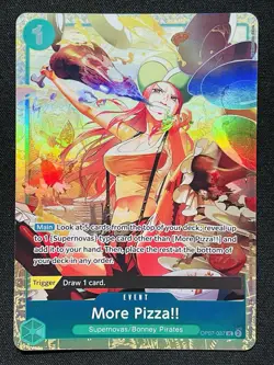 CARD ONE PIECE TCG - More Pizza Jewelry Bonney Alternate Art NEAR MINT English - Image 1
