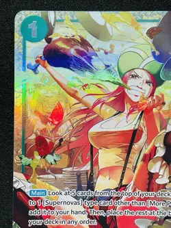 CARD ONE PIECE TCG - More Pizza Jewelry Bonney Alternate Art NEAR MINT English - Image 2