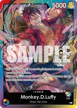 One Piece TCG Monkey.D.Luffy Carrying On His Will 3rd Anniversary Tournament NM - Image 1