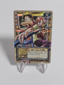 One Piece Card Carddass EX Luffy & Nami The Never-Ending Adventure2003 Japanese - Image 1
