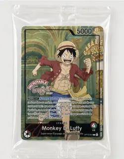 One Piece Musee Grevin Luffy Sealed Promo OP13-001 Brand New Mint In Hand - Image 1