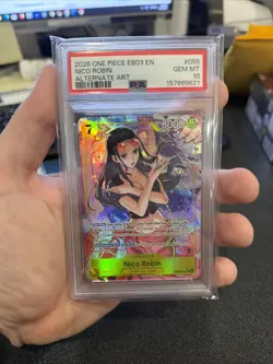 2026 ONE PIECE EB03 EXTRA BOOSTER HEROINES EDITION #055 NICO ROBIN ALT PSA 10 - Image 1