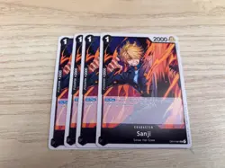 OP15-081 Playset 4 x Sanji English UC One Piece TCG Card Game - Image 1