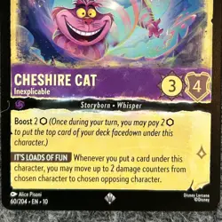 Disney Lorcana WitW Cheshire Cat 60/204 Super Rare - Image 4