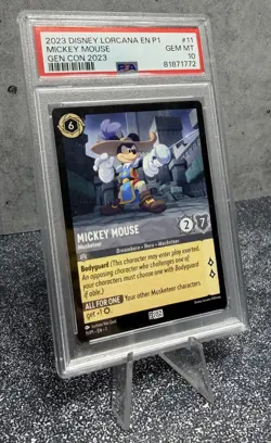 Disney Lorcana - Mickey Mouse Musketeer - GENCON Promo 11/P1 - PSA 10 Gem Mint - Image 2