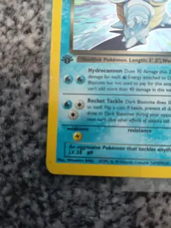 Pokemon Cards Team Rocket 1st Edition Rare Holo Dark Blastoise 3/82 WOTC - Image 5
