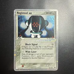 Pokemon Registeel ex Ultra Rare Holo 100/106 EX Emerald 2005 Pokemon TCG Card - Image 1