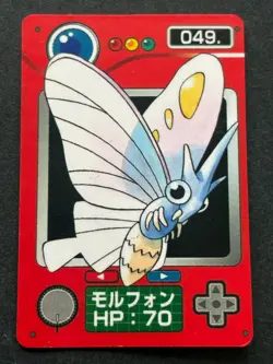 Venomoth NO.049 Pokemon Zukan Pokedex mini card Pokemon Anime Japanese Nintendo - Image 1