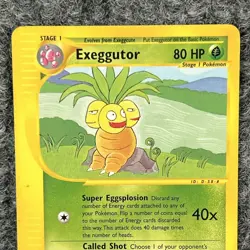Vintage Pokemon Aquapolis Exeggutor 12/147 Rare Card NM - Image 3