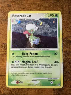 Roserade 17/132 Secret Wonders 2007 Holo Bleed Pokemon Card - Image 1