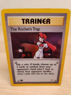 The Rockets Trap Trainer Holo Card Gym Heroes 19/132 - Image 1