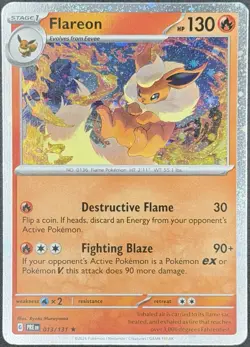 Pokemon - Flareon - (Cosmos Holo) 013/131 Miscellaneous Cards/Products Holo - NM - Image 1