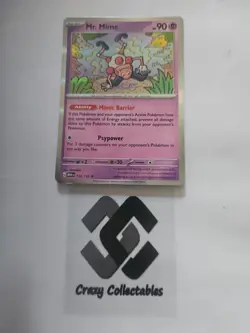 Pokemon Card Mr Mime 122/165 Holo 151 Nr Mint Card - Image 1