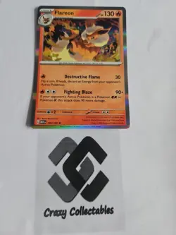 Pokemon Cards Flareon 136/165 Holo 151 Nr Mint Card - Image 1