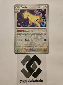 Pokemon Cards Persian 053/165 Reverse Holo 151 Nr Mint Card - Image 1