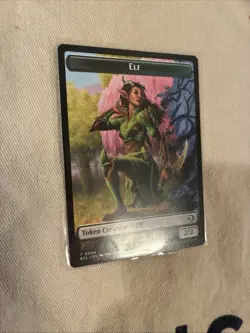 Foil Elf / Treasure Token, Lorwyn Eclipsed Token, MTG, Magic Card - Image 3