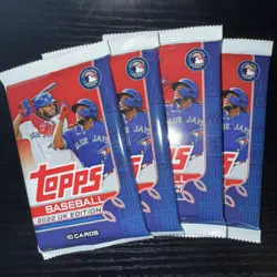 Lot of 4 2022 Topps Baseball UK Edition (10) Card pack - Sealed/Unopened RARE - Image 1