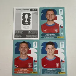 Panini FIFA World Cup 2026 Czech Republic 4-Card Lot CZE 5 Coufal Vydra - Image 2