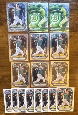 Colt Emerson Bowman Reptilian Chrome Mariners 17 Card Lot UR-4 BCP-108 2026 - Image 1