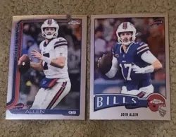 Topps 2024 Topps Chrome NFL Buffalo Bills Josh Allen 2-Card Lot #34 1975-4 - Image 1