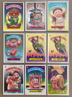 1986 Garbage Pail Kids Series 4 - 9 CARD LOT - Vintage, Clean Cards, See Pics - Image 1