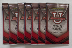 LOT (7) 2021-22 BOWMAN U FOOTBALL UNIVERSITY * 4 CARD PACKS * BRAND NEW SEALED - Image 1