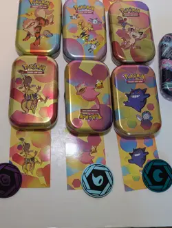 Pokemon 151 Mini Tin Set Of 6 With Coin And Art Card No Packs +1 Extra Tin - Image 3