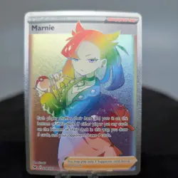 Pokemon Marnie Secret Rare Sword & Shield Base Set SWSH01: (Secret) 208/202 NM - Image 1